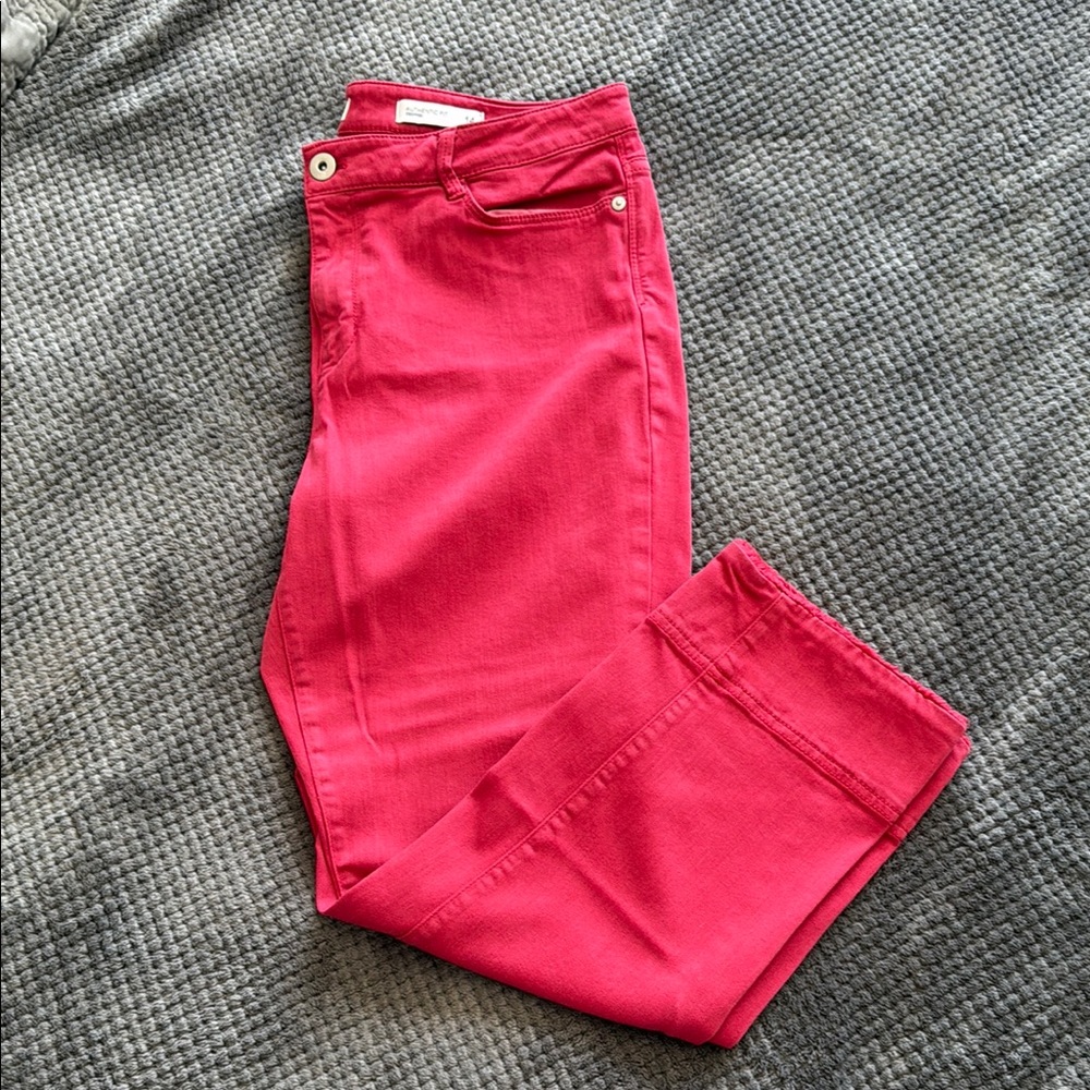J. Jill Denim Red Cropped Jeans